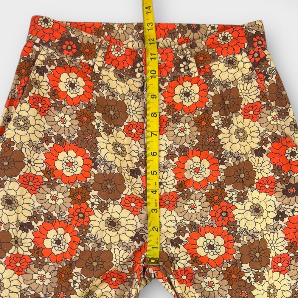 Anthropologie x Stella Pardo Retro Floral Flare Leg Pants Size XS - Picture 8 of 8